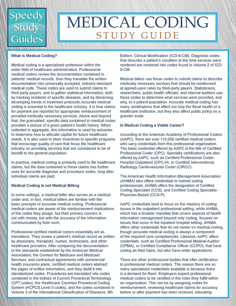Medical Coding (Speedy Study Guide)