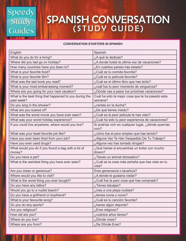 Spanish Conversation (Speedy Language Study Guide)