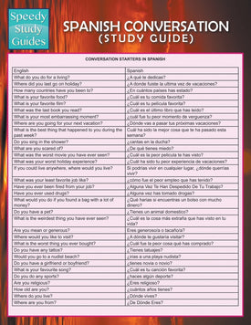 Spanish Conversation (Speedy Language Study Guide)