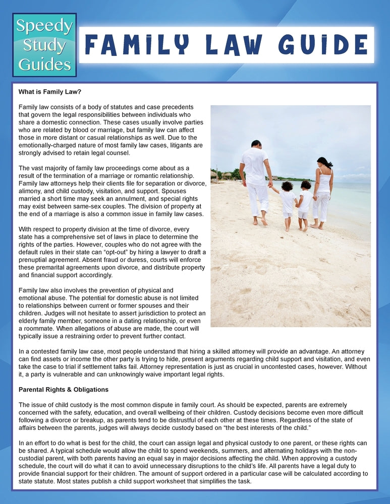 Family Law Guide (Speedy Study Guide)