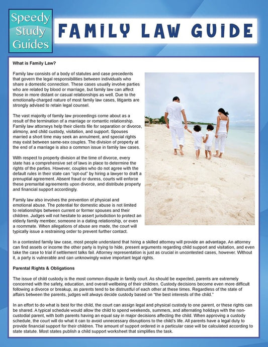 Family Law Guide (Speedy Study Guide)