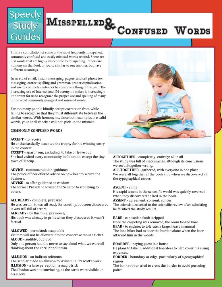 Misspelled And Confused Words (Speedy Study Guide)