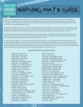 Nursing Math Guide (Speedy Study Guide)