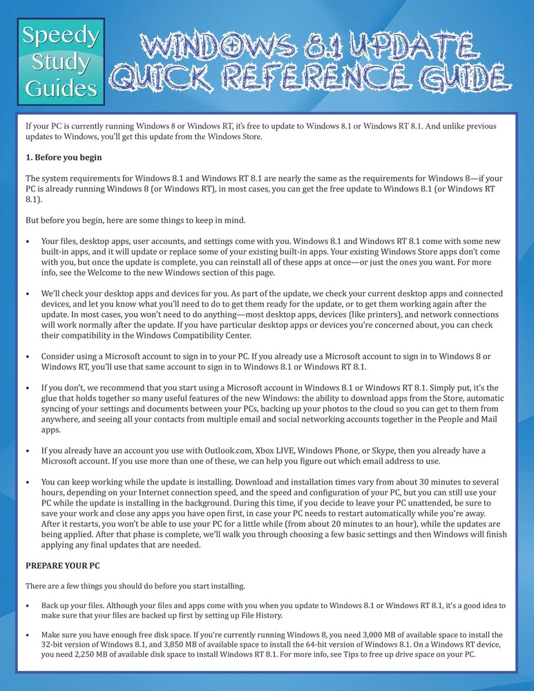 Windows 8.1 Update Quick Reference Guide