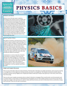 Physics Basics  (Speedy Study Guide)