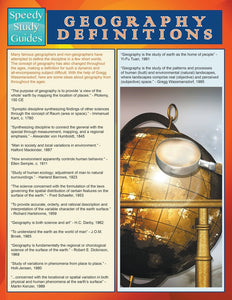 Geography Definitions (Speedy Study Guide)