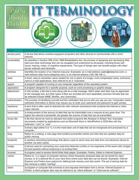 IT Terminology: Information Technology Terminology
