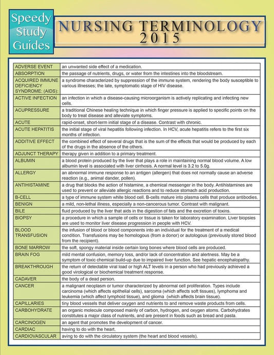 Nursing Terminology 2015 (Speedy Study Guide)