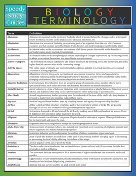 Biology Terminology (Speedy Study Guide)