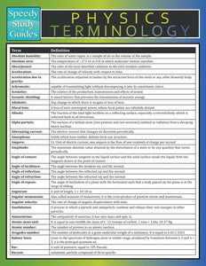 Physics Terminology (Speedy Study Guide)