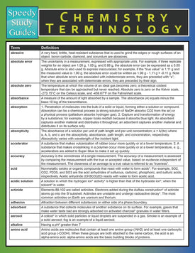 Chemistry Terminology (Speedy Study Guide)