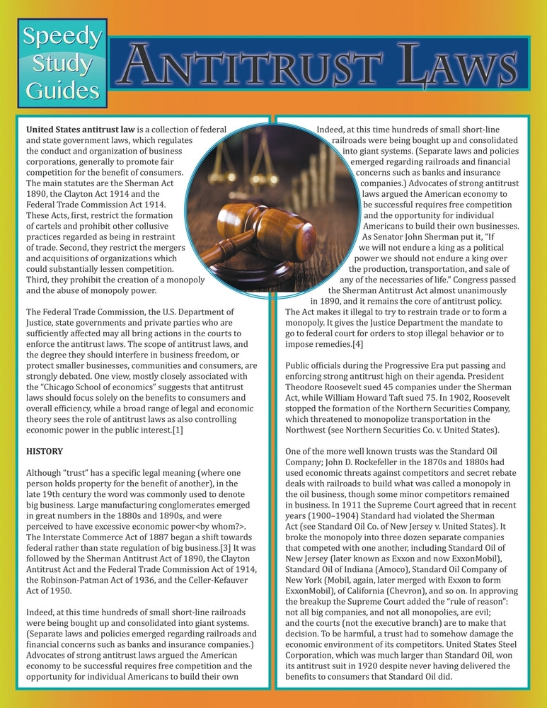 Antitrust Laws (Speedy Study Guide)