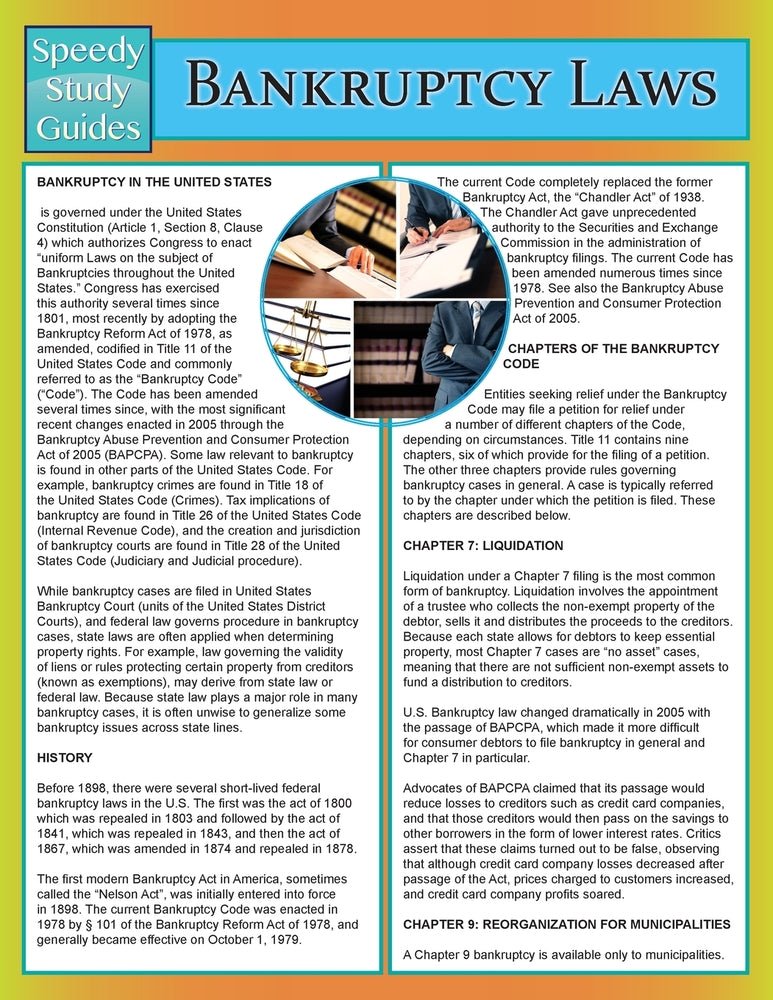 Bankruptcy Laws (Speedy Study Guide)