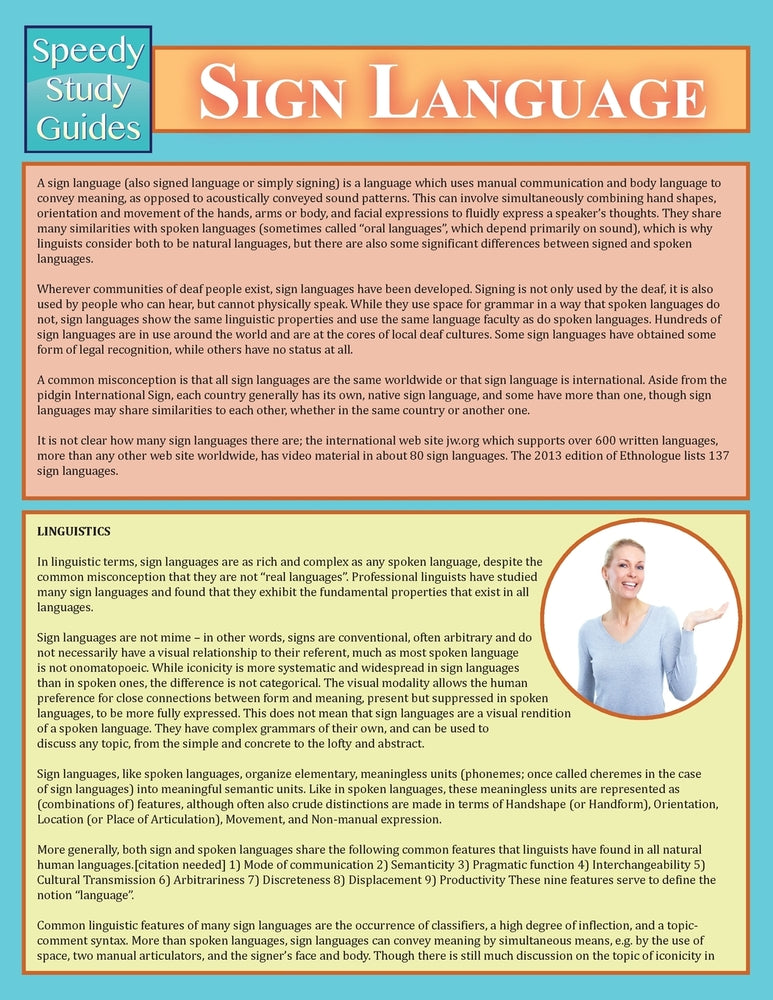 Sign Language (Speedy Study Guide)