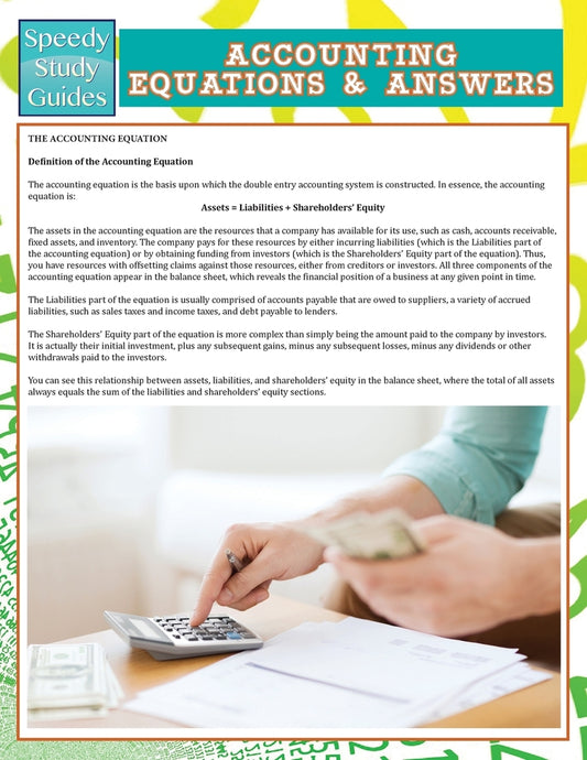 Accounting Equations And Answers (Speedy Study Guides)