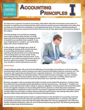 Accounting Principles 1  (Speedy Study Guides)