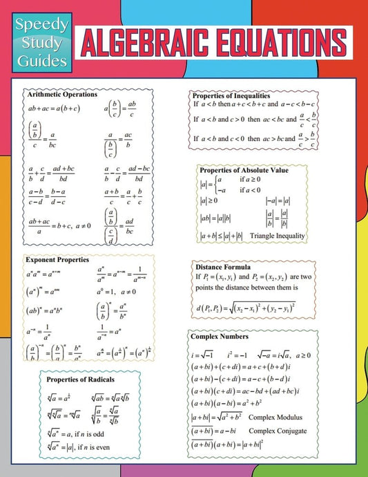 Algebraic Equations (Speedy Study Guides)