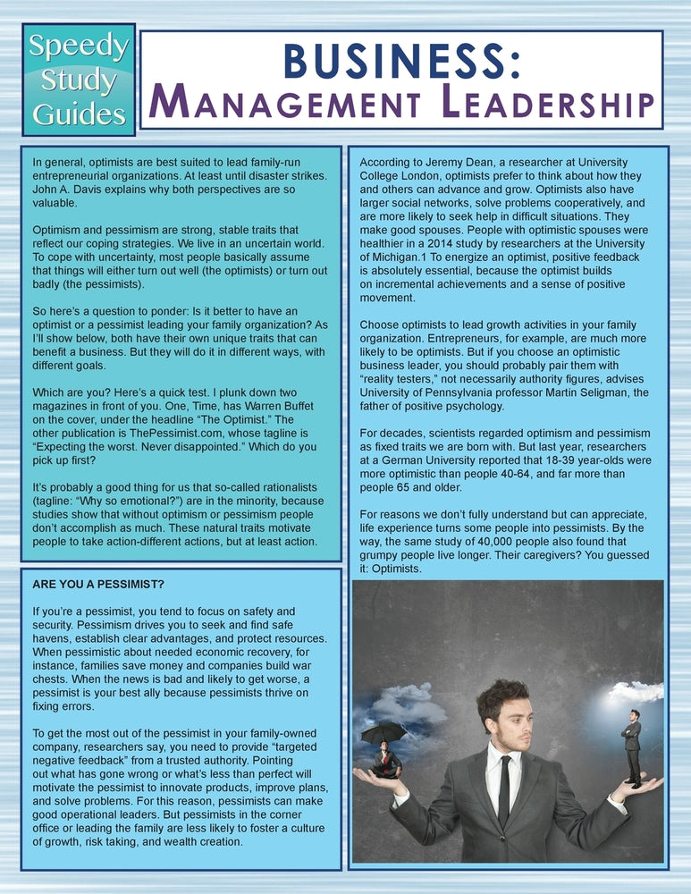 Business: Management Leadership (Speedy Study Guides)
