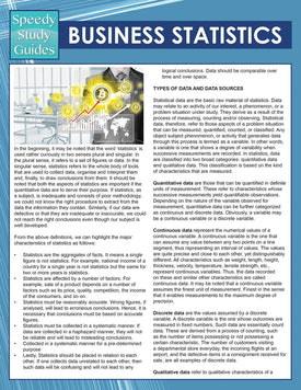 Business Statistics  (Speedy Study Guides)