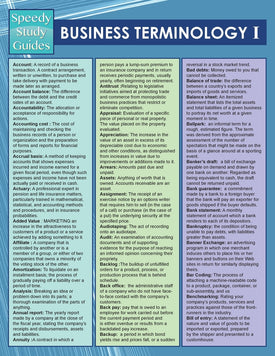 Business Terminology I (Speedy Study Guides)