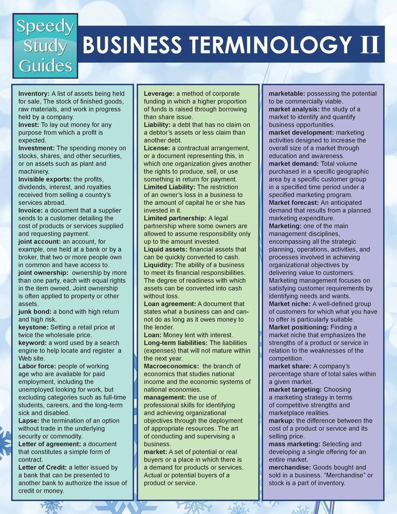 Business Terminology II (Speedy Study Guides)