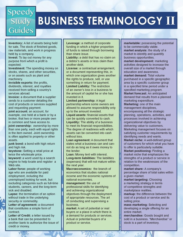Business Terminology II (Speedy Study Guides)