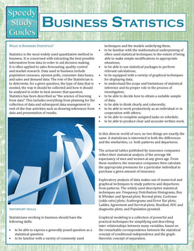 Business Statistics  (Speedy Study Guides)