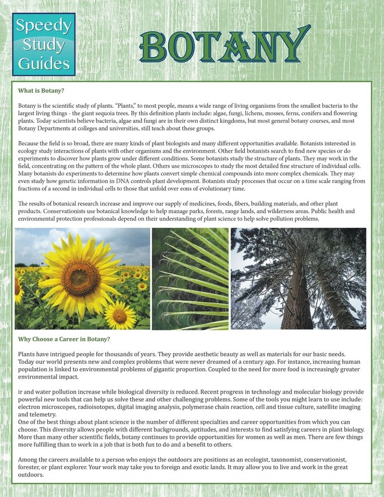 Botany  (Speedy Study Guides)