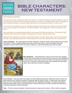 Bible Characters: New Testament (Speedy Study Guides)