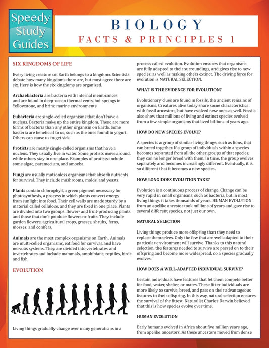 Biology Facts And Principles 1 (Speedy Study Guides)