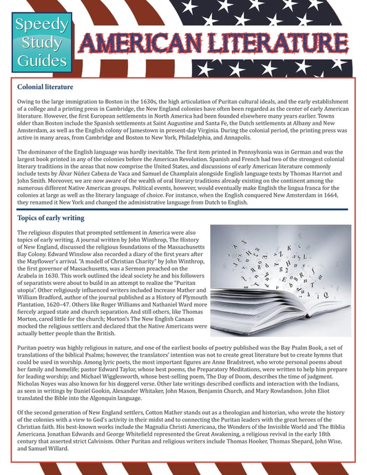 American Literature  (Speedy Study Guides)