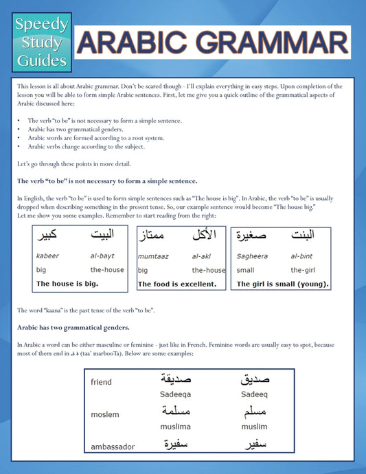 Arabic Grammar (Speedy Study Guides)