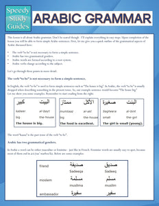 Arabic Grammar (Speedy Study Guides)