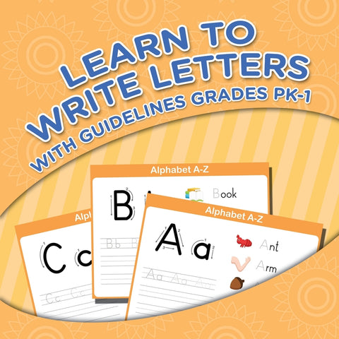 Learn To Write Letters With Guidelines Grades Pk-1