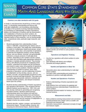 Common Core State Standards: Math And Language Arts 4th Grade (Speedy Study Guides)