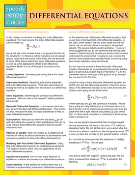 Differential Equations  (Speedy Study Guides)