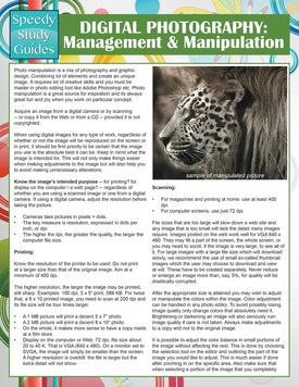 Digital Photography: Management & Manipulation (Speedy Study Guides)