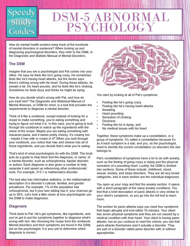 DSM-5 Abnormal Psychology (Speedy Study Guides)