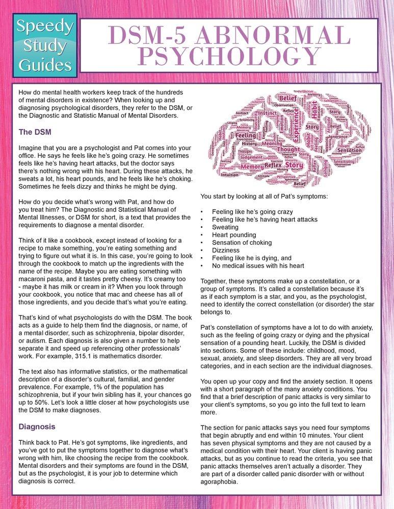 DSM-5 Abnormal Psychology (Speedy Study Guides)