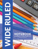 Wide Ruled Notebook: 5 Subject For Students