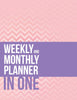 Weekly And Monthly Planner In One