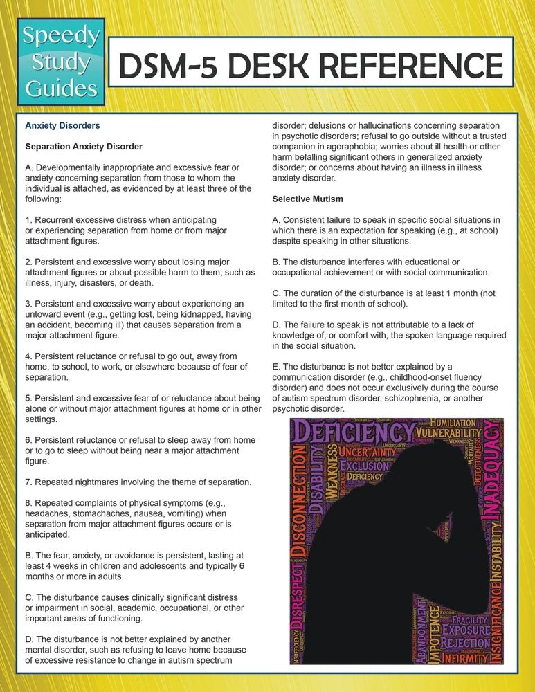 DSM-5 Desk Reference (Speedy Study Guides)