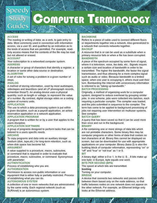 Computer Terminology (Speedy Study Guides)