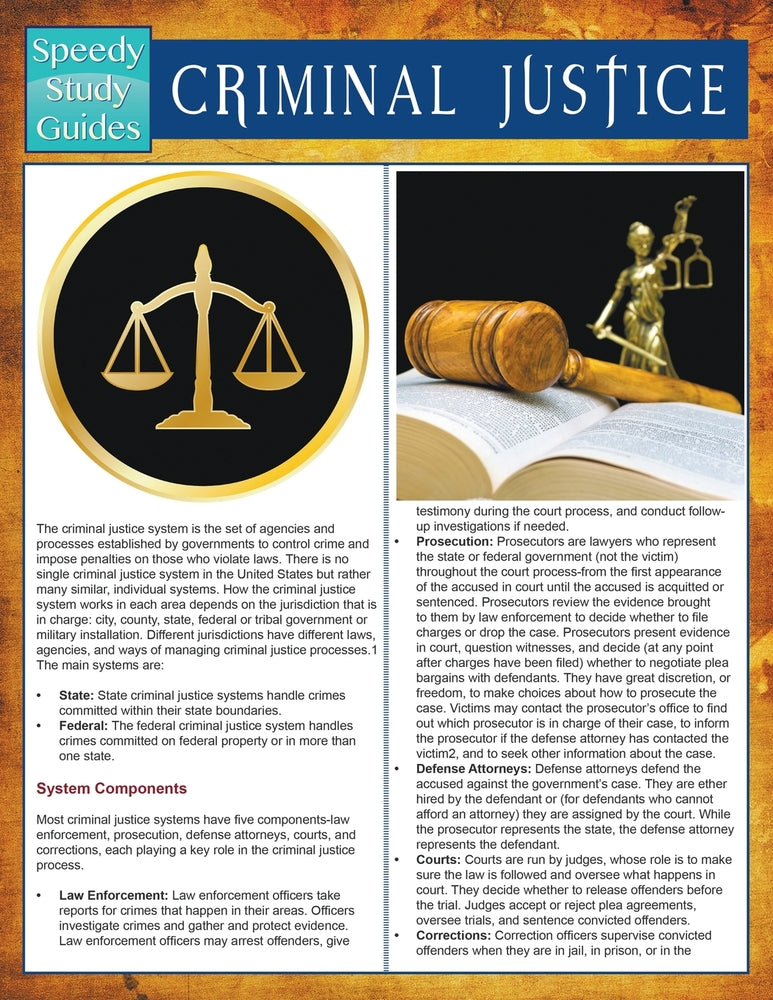 Criminal Justice (Speedy Study Guides)