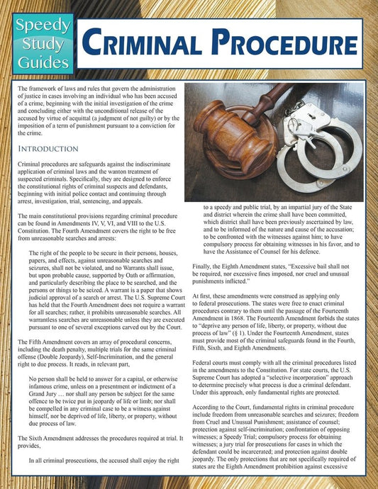 Criminal Procedure  (Speedy Study Guides)
