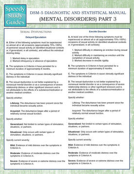 DSM-5 Diagnostic and Statistical Manual (Mental Disorders) Part 3 (Speedy Study Guides)