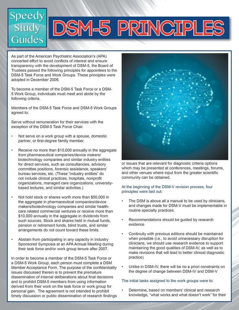 DSM-5 Principles (Speedy Study Guides)
