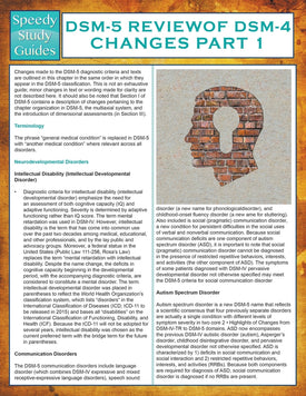DSM-5 Review of DSM-4 Changes Part I (Speedy Study Guides)