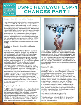 DSM-5 Review of DSM-4 Changes Part II (Speedy Study Guides)