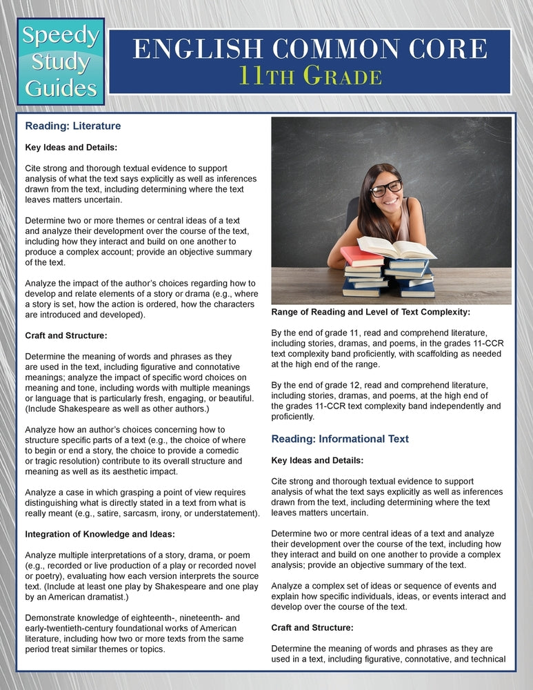 English Common Core 11th Grade (Speedy Study Guides)